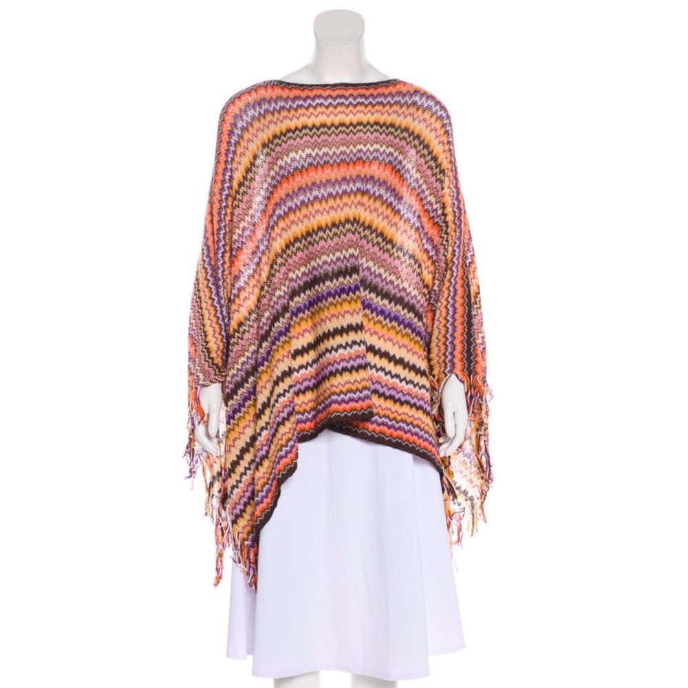 Missoni Chevron Knit Poncho